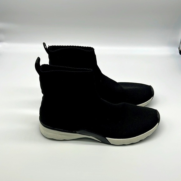 Zara - Black Sock Style High Top Sneaker Boots Size 38 - Picture 1 of 12